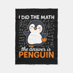 Doe De Wiskunde Het Antwoord Is Pinguïn Grappig Sc Fleece Deken