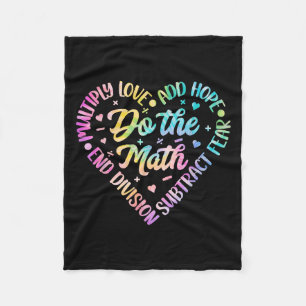 Doe de Wiskunde Multiply Love Add Hope Wiskunde Te Fleece Deken