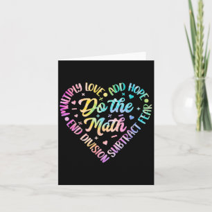 Doe de Wiskunde Multiply Love Add Hope Wiskunde Te Kaart