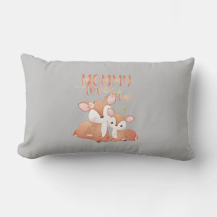 Doe Deer en Fawn Mommy Loves me Kussen
