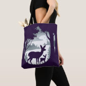 Doe Deer en Fawn Shopping Errand Canvas tas (Dichtbij)