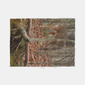Doe Deer in de bomen Fleece Deken (Voorkant (Horizontaal))