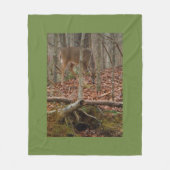 Doe Deer in de bomen Fleece Deken (Voorkant)