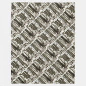 Doe Deer in de sneeuw Fleece Deken (Voorkant)