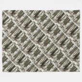 Doe Deer in de sneeuw Fleece Deken (Voorkant (Horizontaal))