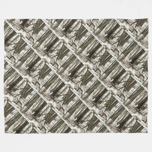 Doe Deer in de sneeuw Fleece Deken (Voorkant (Horizontaal))
