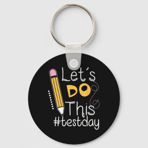 Doe deze testdag Aanmoediging Leraar Kleding GIF Sleutelhanger