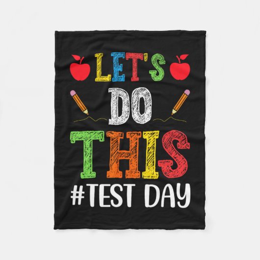 Doe deze testdag Motivatie testen leraar Stud Fleece Deken (Voorkant)