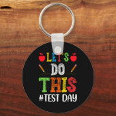 Doe deze testdag Motivatie testen leraar Stud Sleutelhanger (Voorkant)