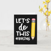 Doe deze testdag staat testen leraar motivationa kaart (Gele Bloem)