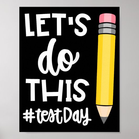 Doe deze testdag staat testen leraar motivationa poster (Voorkant)