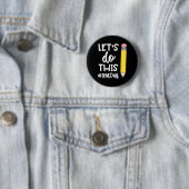 Doe deze testdag staat testen leraar motivationa ronde button 5,7 cm (In situ)