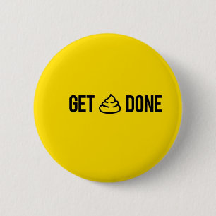 Doe dingen af, grappige motivatie badge ronde button 5,7 cm