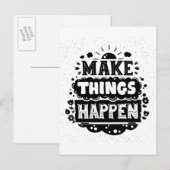 Doe dingen gebeuren briefkaart (Voorkant / Achterkant)