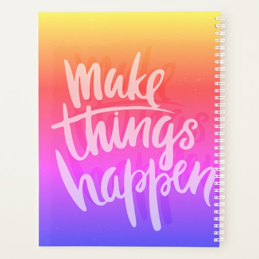 Doe dingen gebeuren met regenboogombre Planner (Achterkant)