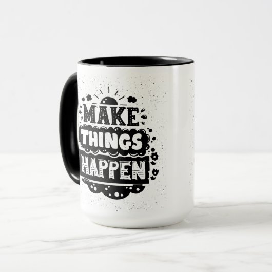 Doe dingen gebeuren mok (Voorkant links)