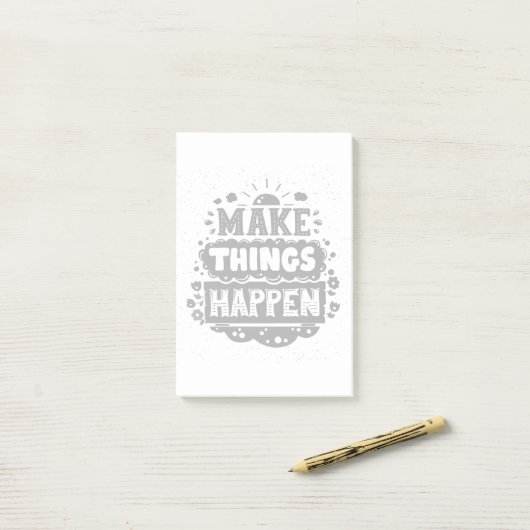 Doe dingen gebeuren post-it® notes (Op bureau)