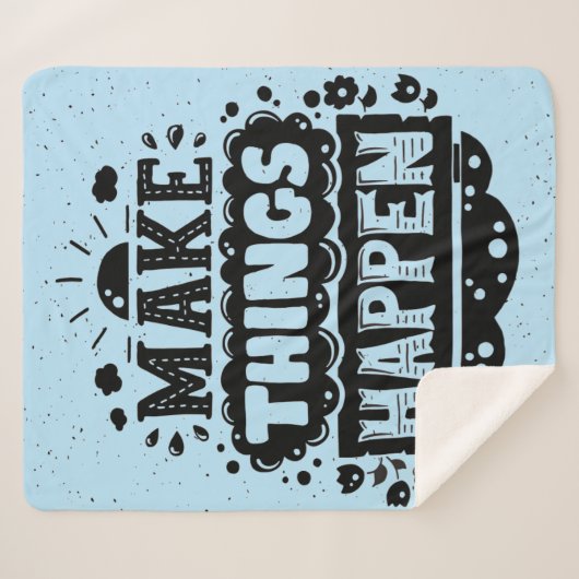 Doe dingen gebeuren sherpa deken (Voorkant (horizontaal))