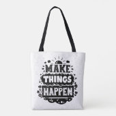 Doe dingen gebeuren tote bag (Achterkant)