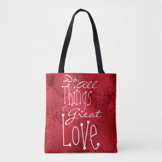 Doe dingen met geweldige liefde tote bag (Voorkant)