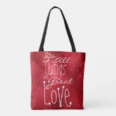 Doe dingen met geweldige liefde tote bag (Achterkant)