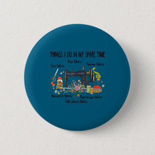 Doe Dingen Vrije Tijd Naaien Quilten Ronde Button 5,7 Cm
