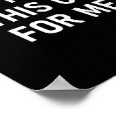 Doe dit niet voor me verpest, Grappig, Sarcastisch Poster (Hoek)