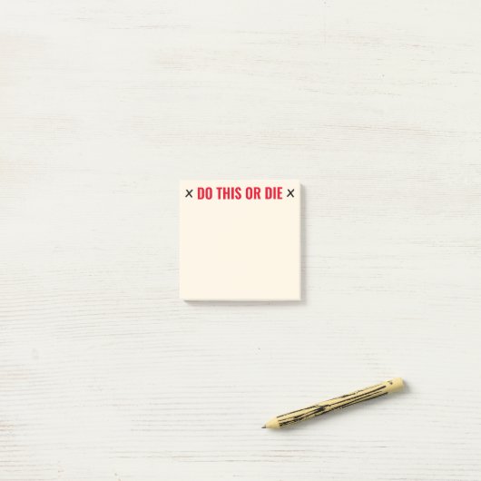 Doe dit of Die Funny Post-it® Notes (Op bureau)