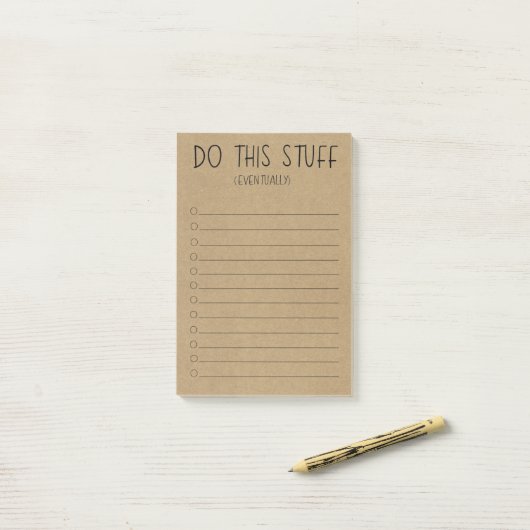 Doe dit uiteindelijk post-it® notes (Op bureau)