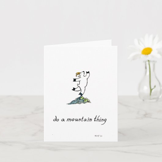 "Doe een bergding" blanco wenskaart Kaart (Kleine Plant)