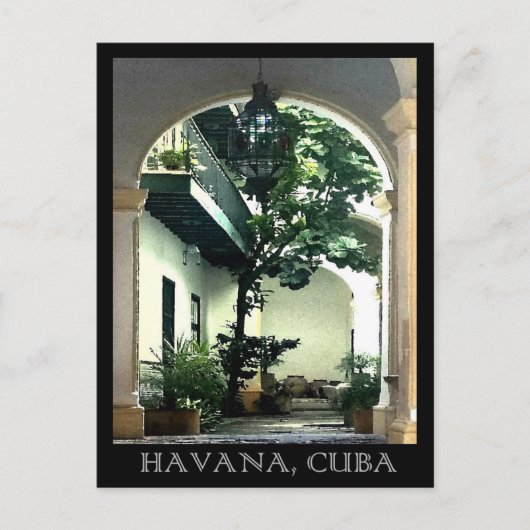 Doe een Courtyard in, Havana, Cuba Briefkaart (Voorkant)