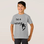 Doe een KickFlip. Unisex Skater Shirt (Voorkant volledig)