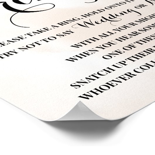 Doe een ring aan haar Bruidsmeisjes Bruiloft spel  Poster (Hoek)