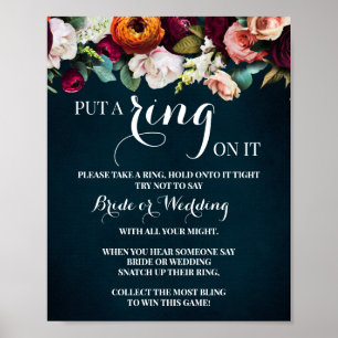 Doe een ring aan wijn marine bruiloftsshow spelbor poster