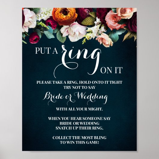 Doe een ring aan wijn marine bruiloftsshow spelbor poster (Voorkant)