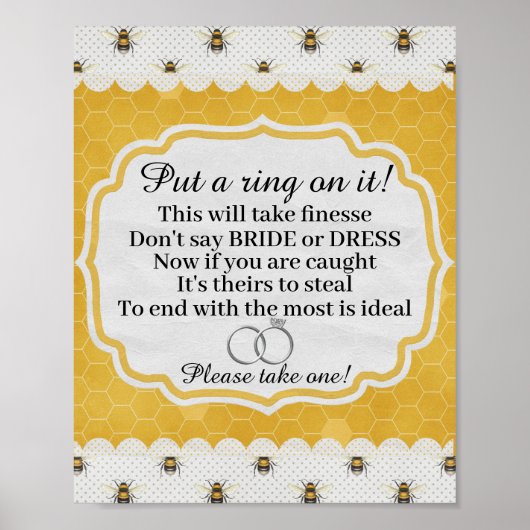 Doe Een Ring Om Het Bruidsmeisje Shower Spel Poster (Voorkant)