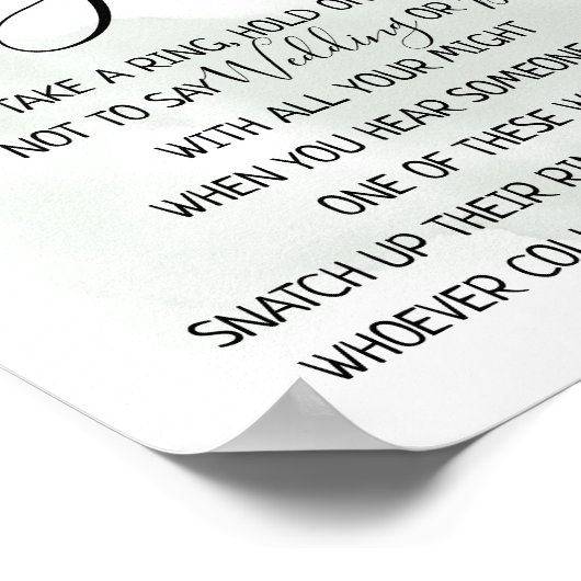 Doe een ring om het eucalyptus groen spelbord poster (Hoek)