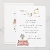 Doe een ring om het Reis Thema Bruidsdouche-spel Kaart (Voorkant / Achterkant)