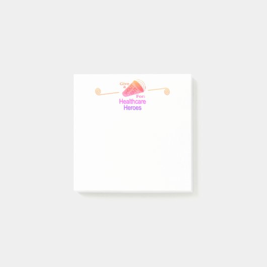 Doe een shout out naar de gezondheidszorghelden post-it® notes (Voorkant)