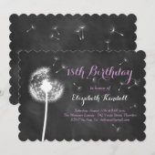 Doe een wens! 18e verjaardag (paarse) kaart (Voorkant / Achterkant)