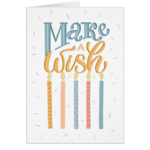 Doe een wens. Birthday-typografie met een vriend