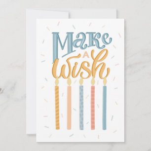 Doe een wens. Birthday-typografie met een vriend