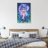 Doe een wens met Magicfox- fantasie kunst Canvas Afdruk (Insitu (Slaapkamer))