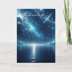 Doe een wens op een sterrenverjaardag kaart