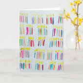 Doe een wens! Verjaardag kaars Kaart (Gele Bloem)