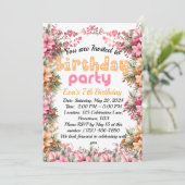 Doe een wens: verjaardagsuitnodiging kaart (Staand voorkant)