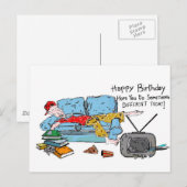 Doe eens iets anders op je verjaardag briefkaart (Voorkant / Achterkant)