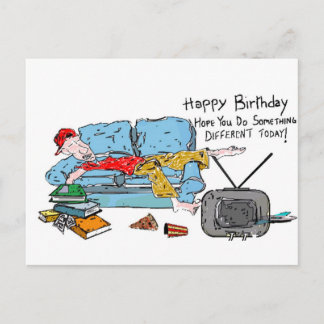 Doe eens iets anders op je verjaardag briefkaart