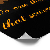 Doe elke dag één ding dat je bang maakt poster (Hoek)