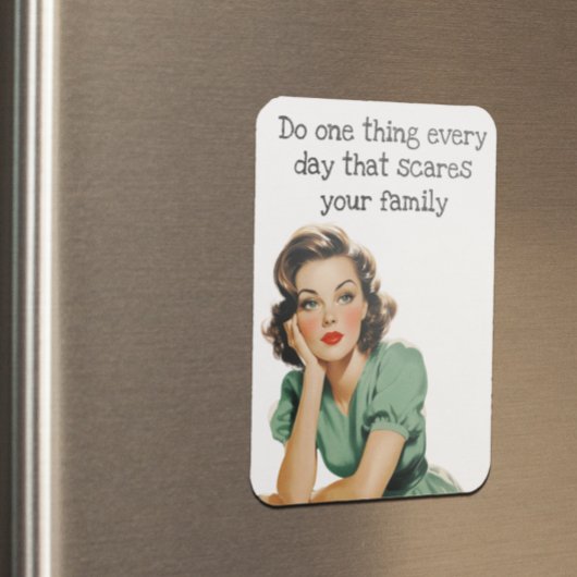 Doe elke dag een ding Retro huisvrouw Magneet